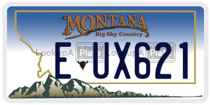 EUX621  license plate in MT