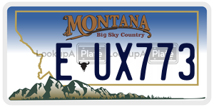 EUX773  license plate in MT