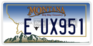 EUX951  license plate in MT
