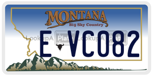 EVC082  license plate in MT