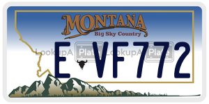 EVF772  license plate in MT