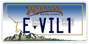 EVIL1  license plate in MT