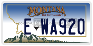 EWA920  license plate in MT