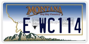 EWC114  license plate in MT