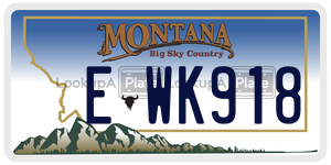 EWK918  license plate in MT