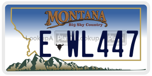 EWL447  license plate in MT