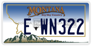 EWN322  license plate in MT