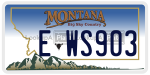 EWS903  license plate in MT