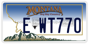 EWT770  license plate in MT