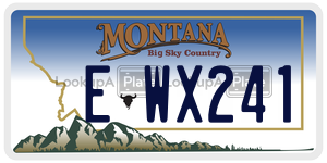 EWX241  license plate in MT
