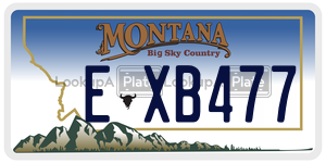 EXB477  license plate in MT