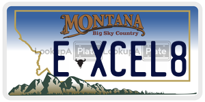 EXCEL8  license plate in MT