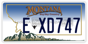 EXD747  license plate in MT