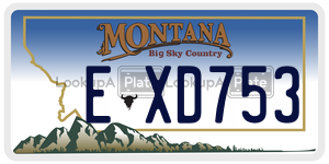 EXD753  license plate in MT