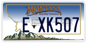 EXK507  license plate in MT
