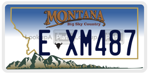 EXM487  license plate in MT