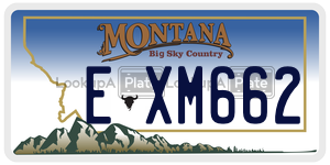 EXM662  license plate in MT
