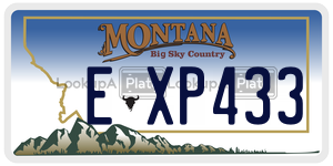EXP433  license plate in MT