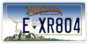 EXR804  license plate in MT