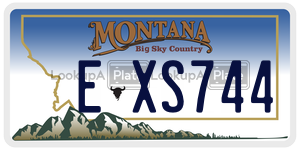 EXS744  license plate in MT
