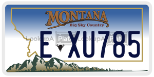 EXU785  license plate in MT