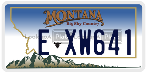 EXW641  license plate in MT