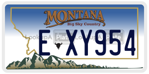 EXY954  license plate in MT