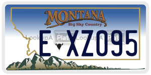 EXZ095  license plate in MT