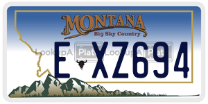 EXZ694  license plate in MT