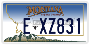 EXZ831  license plate in MT