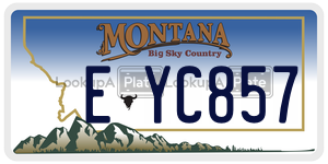 EYC857  license plate in MT