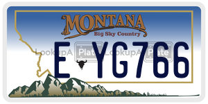 EYG766  license plate in MT