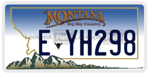 EYH298  license plate in MT