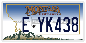EYK438  license plate in MT