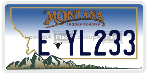 EYL233  license plate in MT