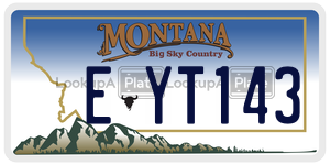 EYT143  license plate in MT