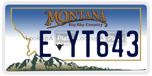 EYT643  license plate in MT