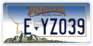 EYZ039  license plate in MT