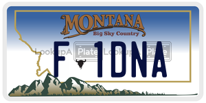 F1DNA  license plate in MT