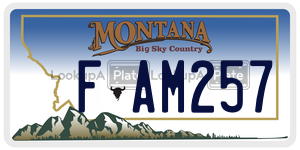 FAM257  license plate in MT