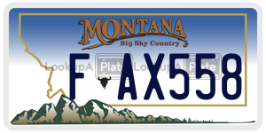 FAX558  license plate in MT