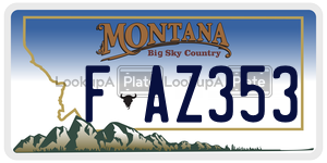 FAZ353  license plate in MT