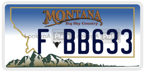 FBB633  license plate in MT