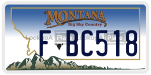 FBC518  license plate in MT