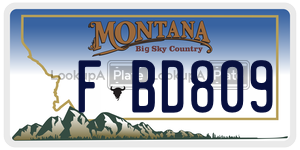 FBD809  license plate in MT
