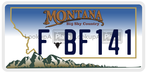 FBF141  license plate in MT