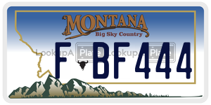 FBF444  license plate in MT