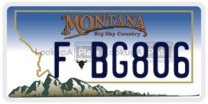 FBG806  license plate in MT