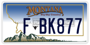 FBK877  license plate in MT