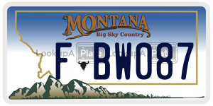 FBW087  license plate in MT